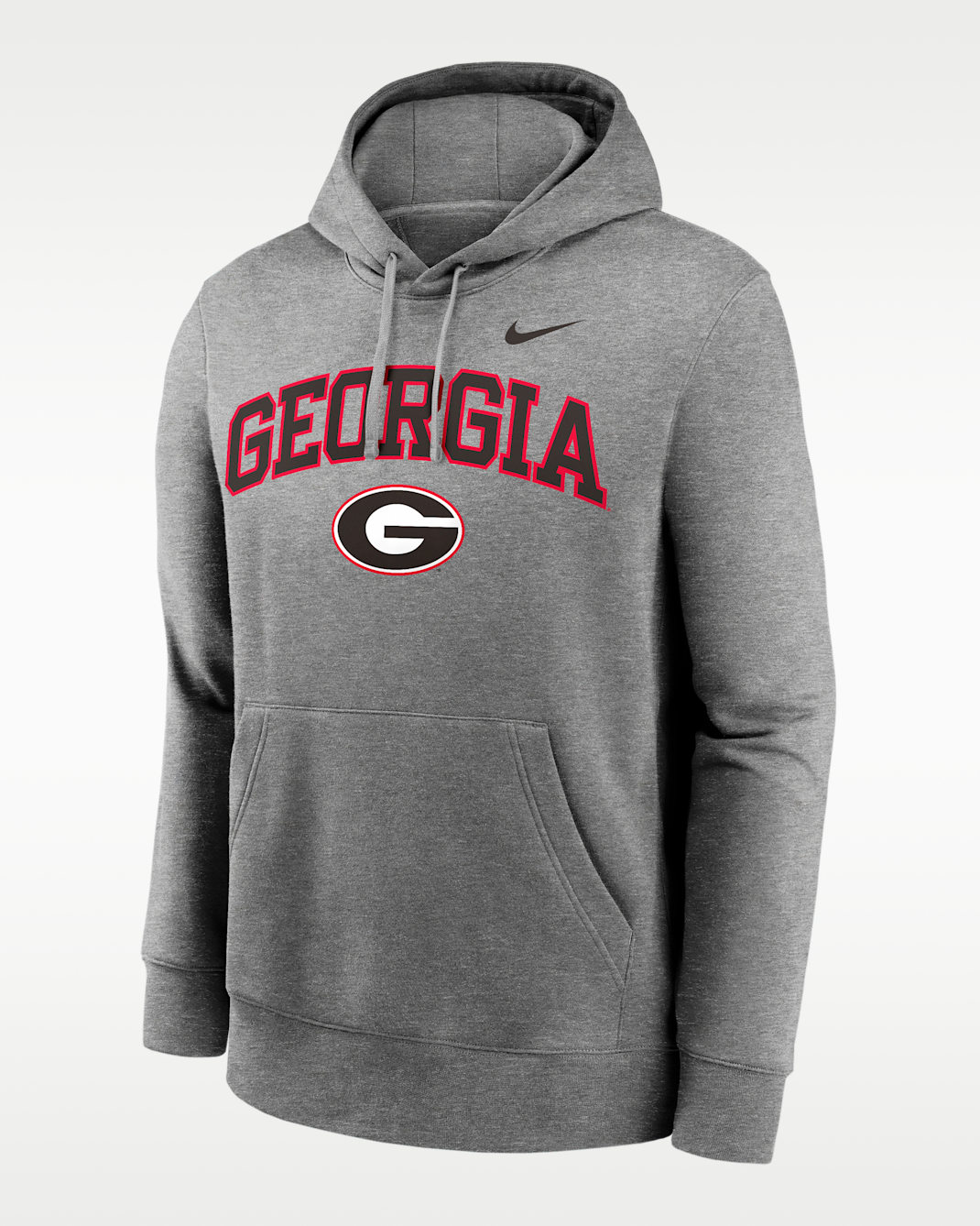 Georgia Arch Men's Nike College Pullover Hoodie - Grey