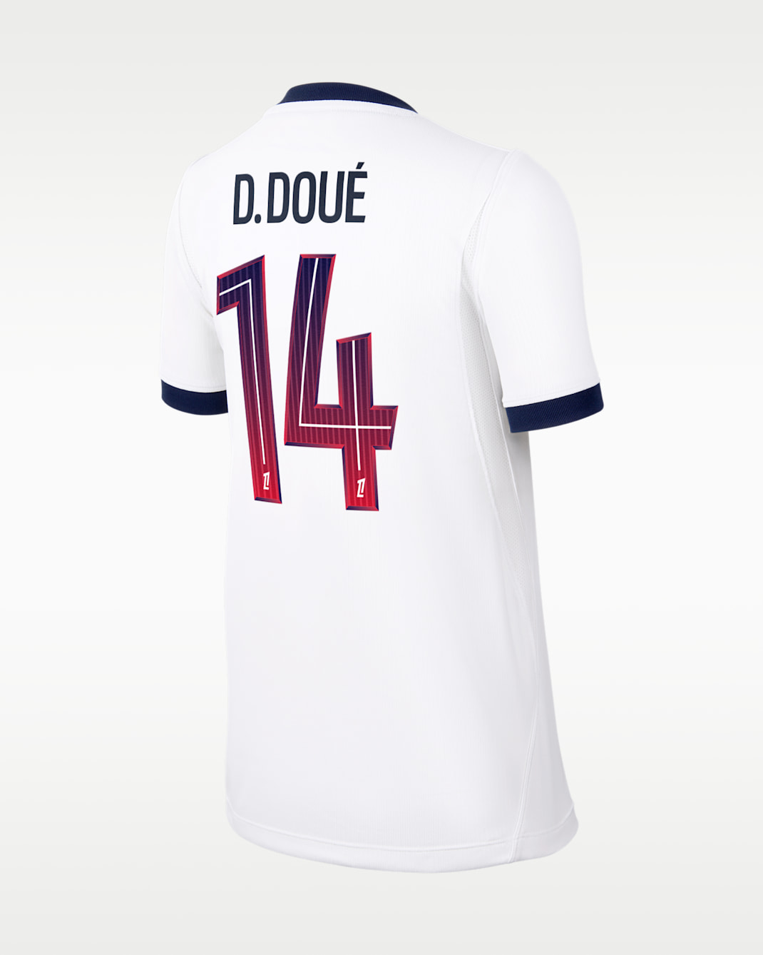 Désiré Doué Paris Saint-Germain 2026/27 Stadium Away Big Kids' Nike Dri-FIT Soccer Jersey - White/Red/Blue