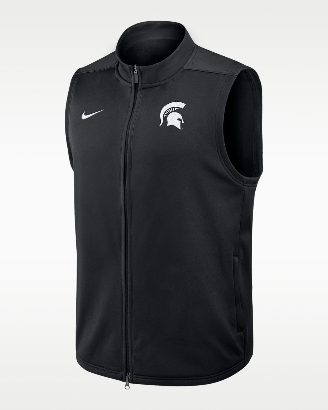 Michigan State Victory Men's Nike Therma-FIT College Full-Zip Vest - Black