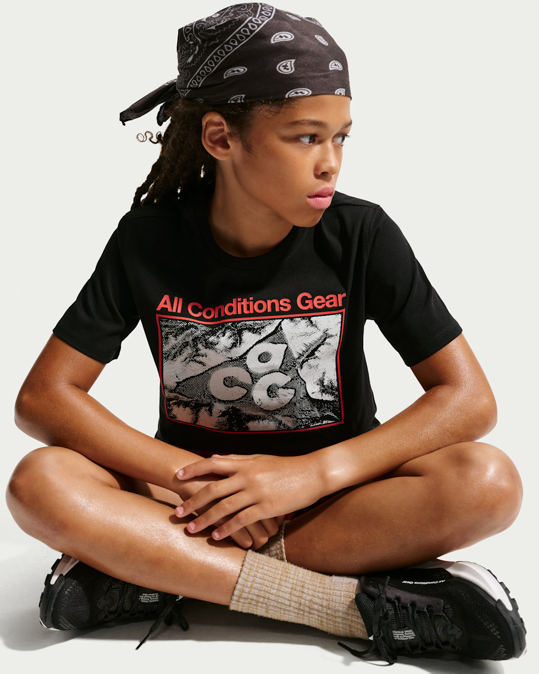 Nike ACG ジュニア Dri-FIT グラフィック Tシャツ - ブラック
