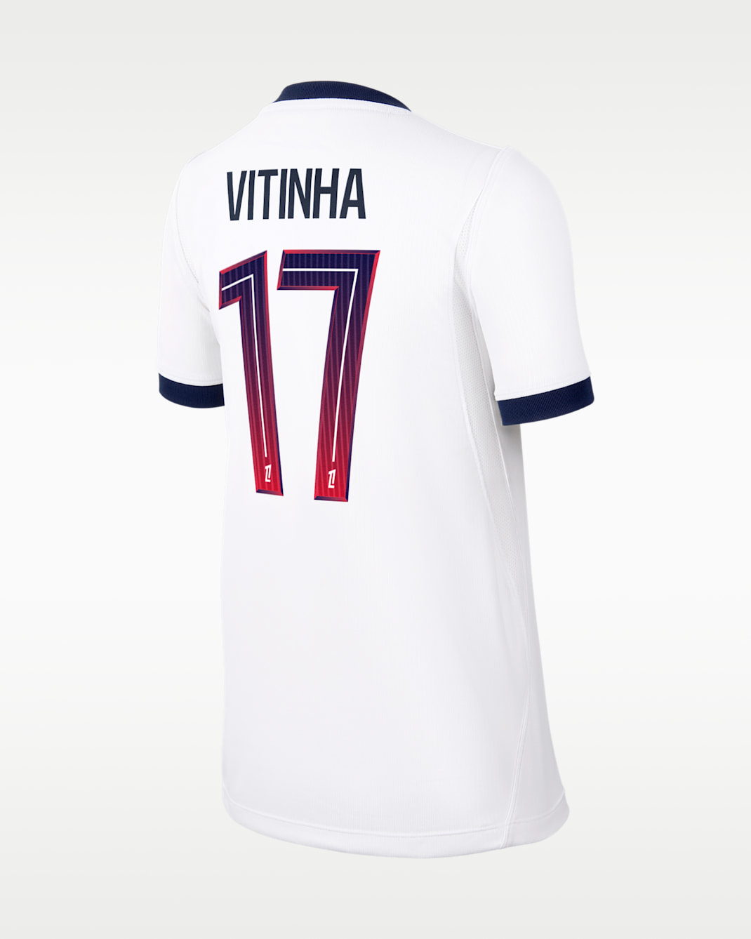 Vitinha Paris Saint-Germain 2026/27 Stadium Away Big Kids' Nike Dri-FIT Soccer Jersey - White/Red/Blue