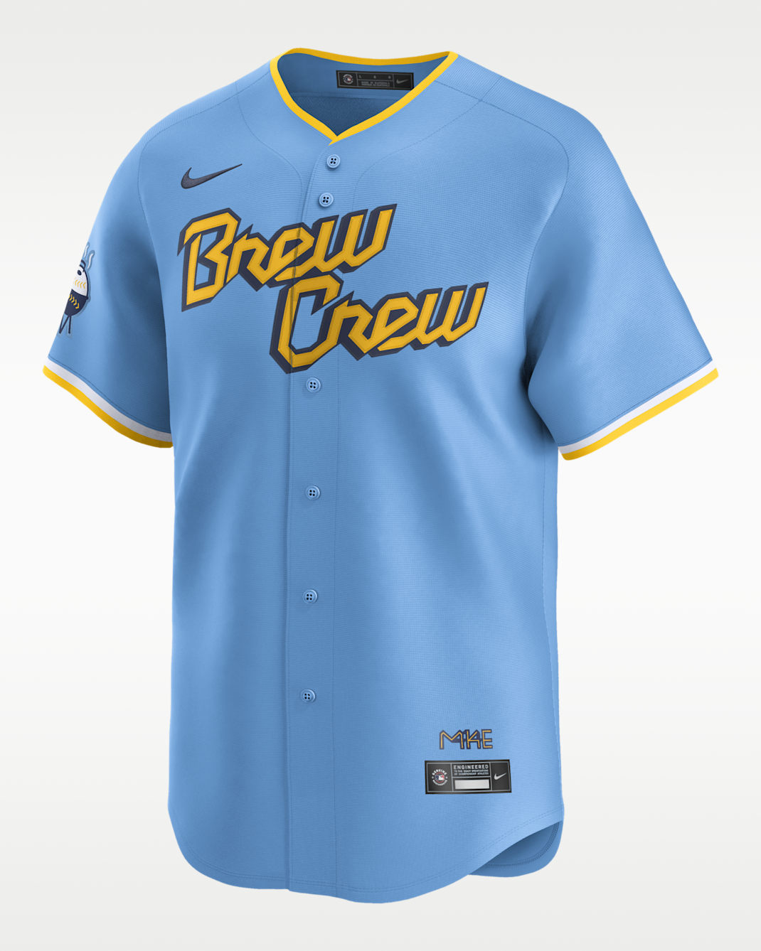 Jersey Nike Dri-FIT ADV de la MLB Limited para hombre Christian Yelich Milwaukee Brewers City Connect - Azul pólvora
