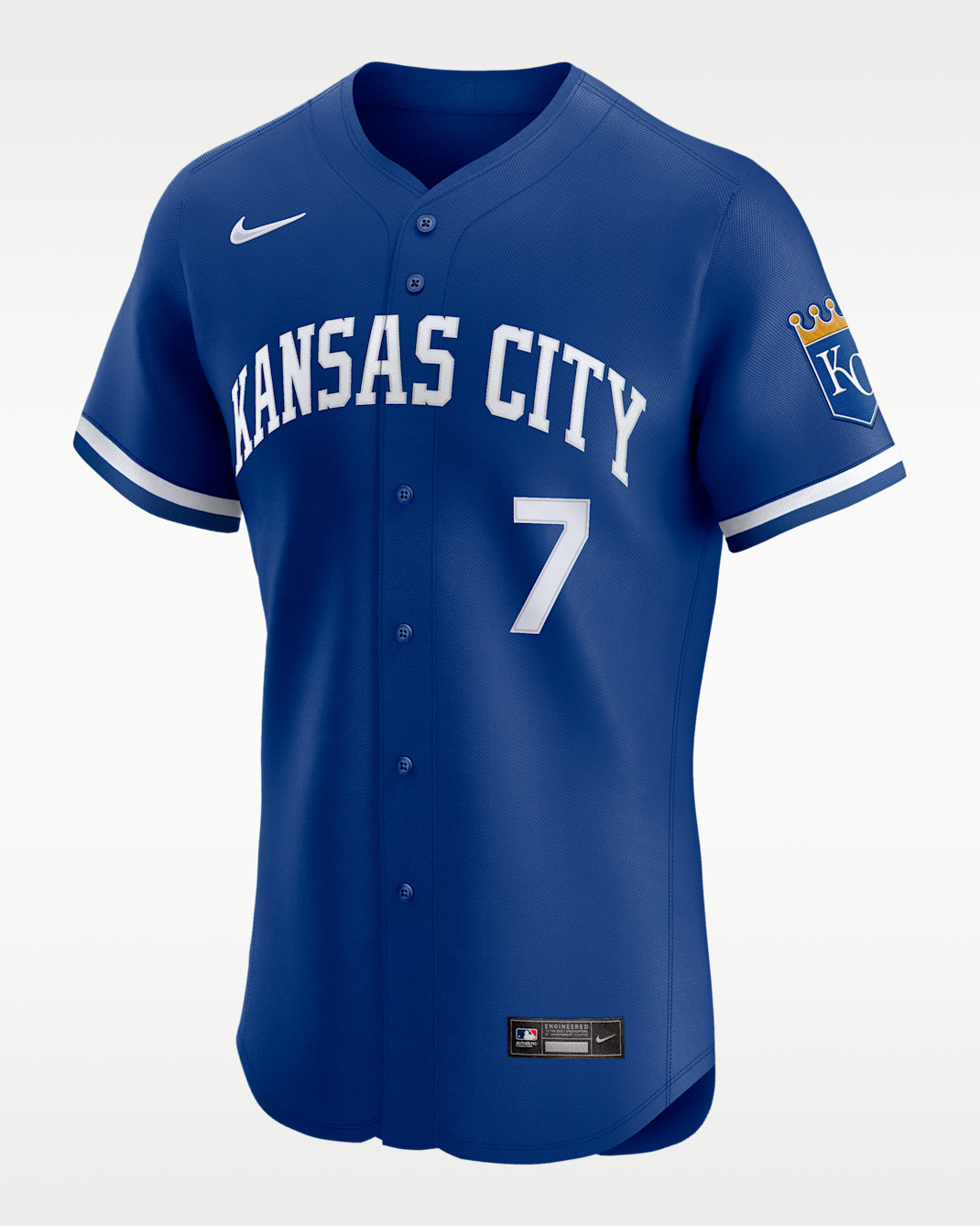 Bobby Witt Jr. Kansas City Royals Men's Nike Dri-FIT ADV MLB Elite Jersey - Rush Blue
