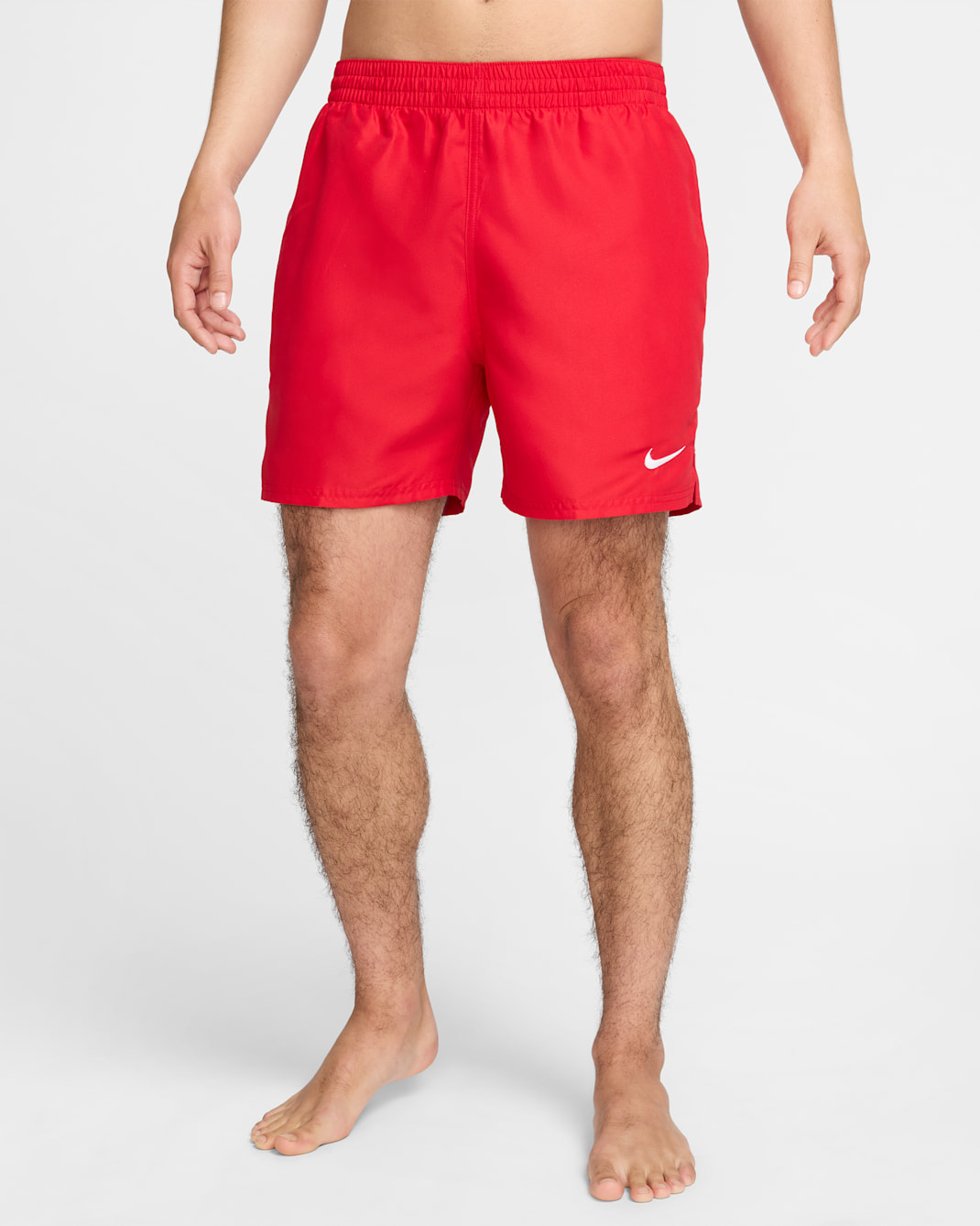 Shorts de playa o alberca con forro de ropa interior para hombre de 12.7 cm Nike Swim Breaker Essential - Rojo universitario/Blanco