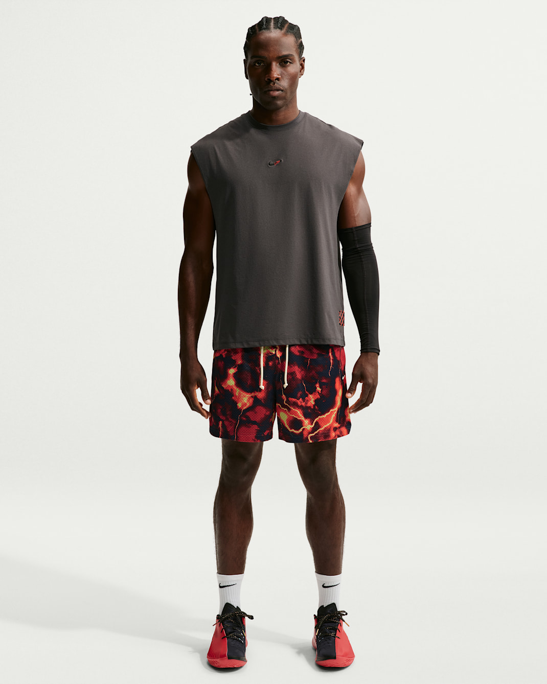 Nike Standard Issue Men's Dri-FIT 5" Mesh Basketball Shorts - Burgundy Crush/Obsidian/Pale Ivory
