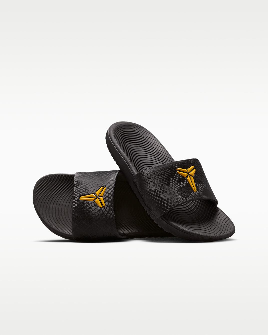 コービー カワ キッズスライド - ブラック/ユニバーシティゴールド