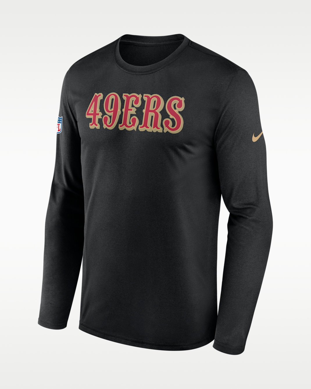 Playera de manga larga Nike Dri-FIT de la NFL para hombre San Francisco 49ers Rivalries Collection Sideline Legend - Negro