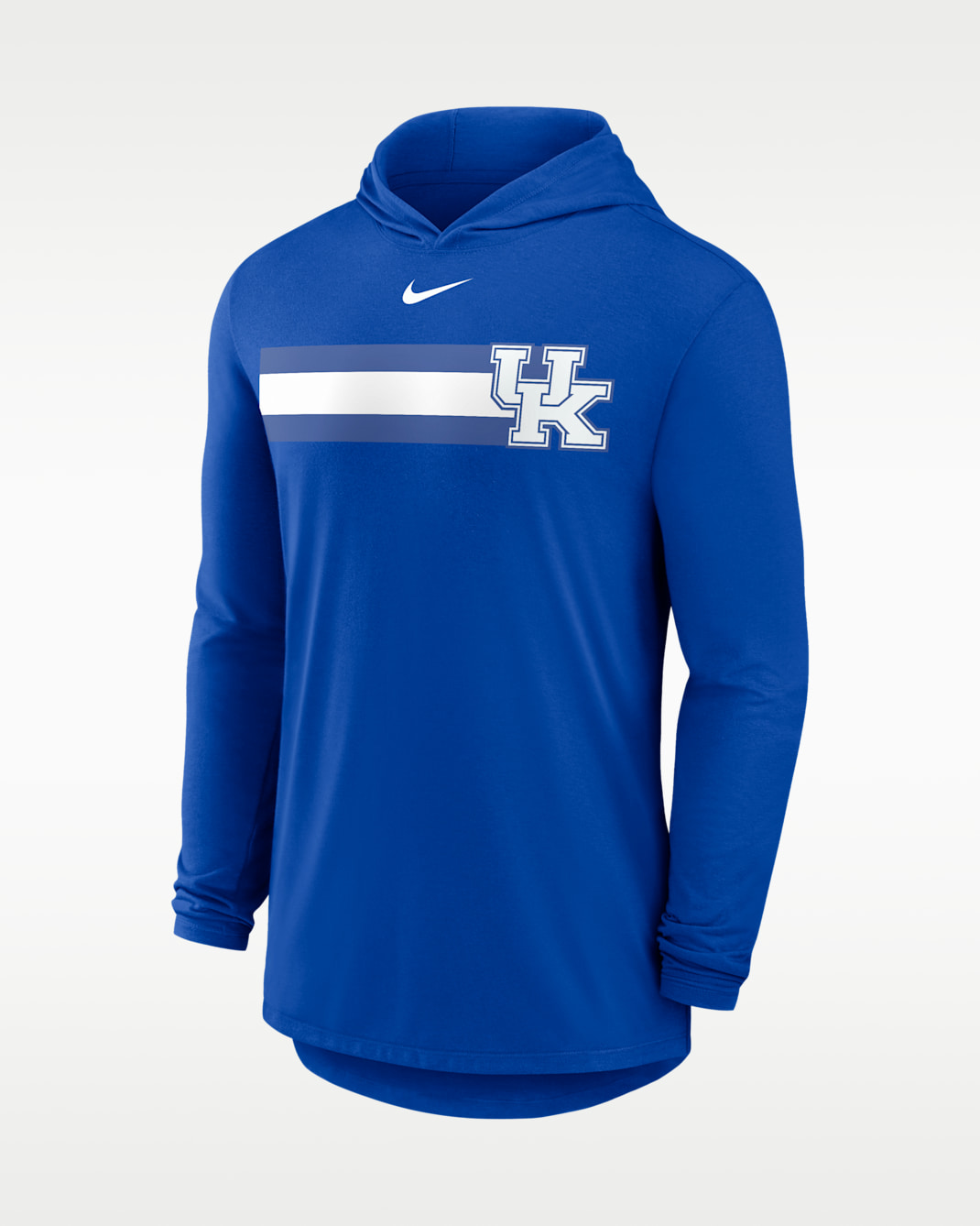 Playera con gorro de manga larga universitaria Nike Dri-FIT para hombre Kentucky Primetime Pattern - Royal