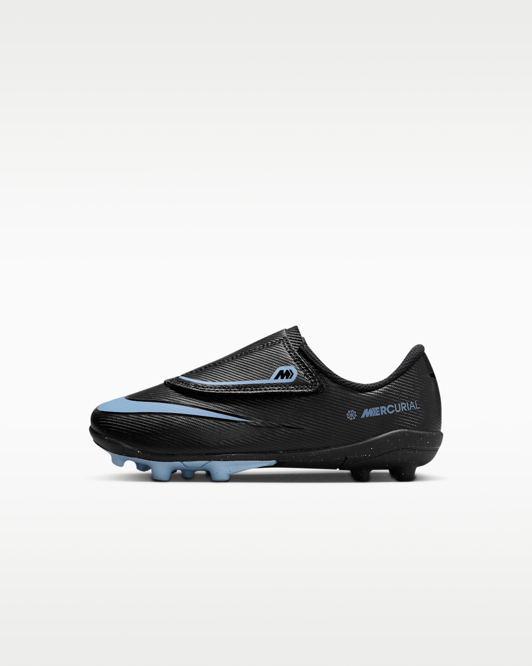 Nike Jr. Mercurial Vapor 16 Club Younger Kids' Multi-Ground Low-Top Football Boot - Black/Ice Blue