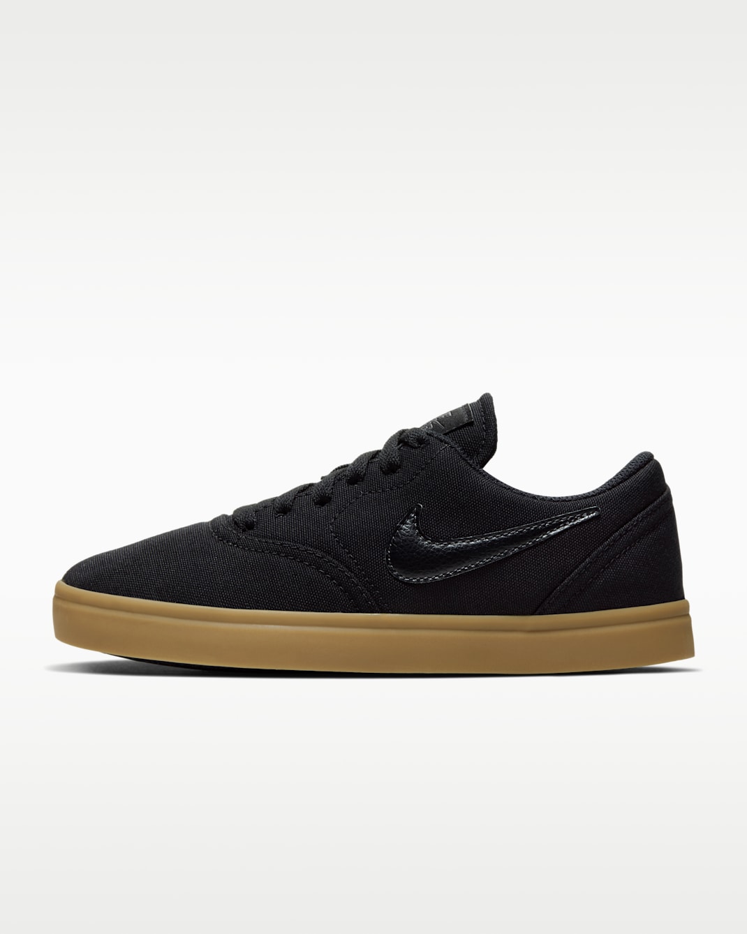 Tenis de skateboarding para niños grandes Nike SB Check Canvas - Negro/Marrón claro goma/Negro