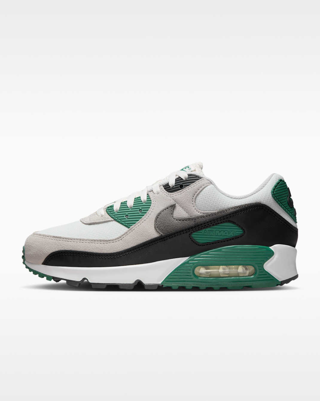 Nike Air Max 90 Men's Shoes - Summit White/Evergreen Aura/Vast Grey/Smoke Grey