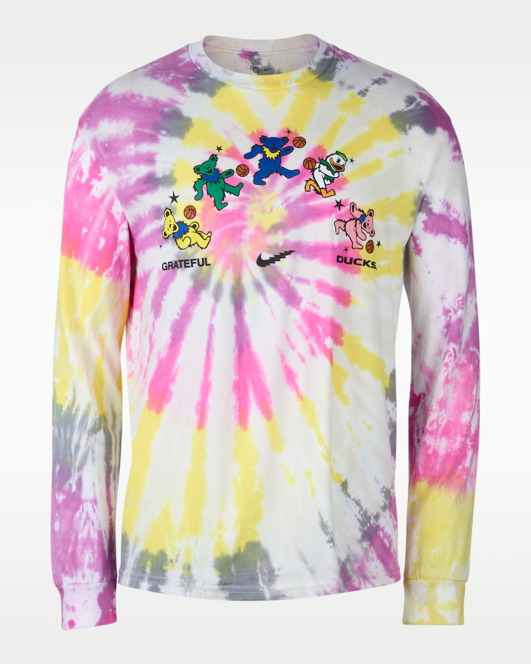 Friend of the Ducks Men's Tie-Dye Long-Sleeve T-Shirt - Cream