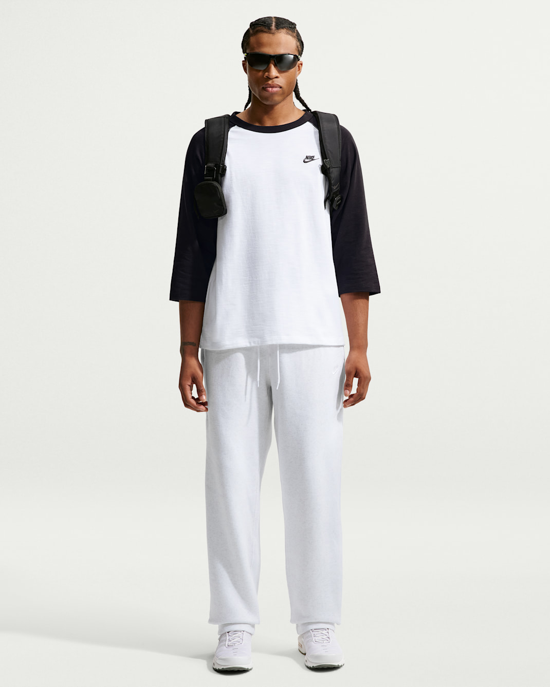Pantalon en Fleece à ourlet ouvert Nike Club pour homme - Birch Heather/Blanc/Blanc