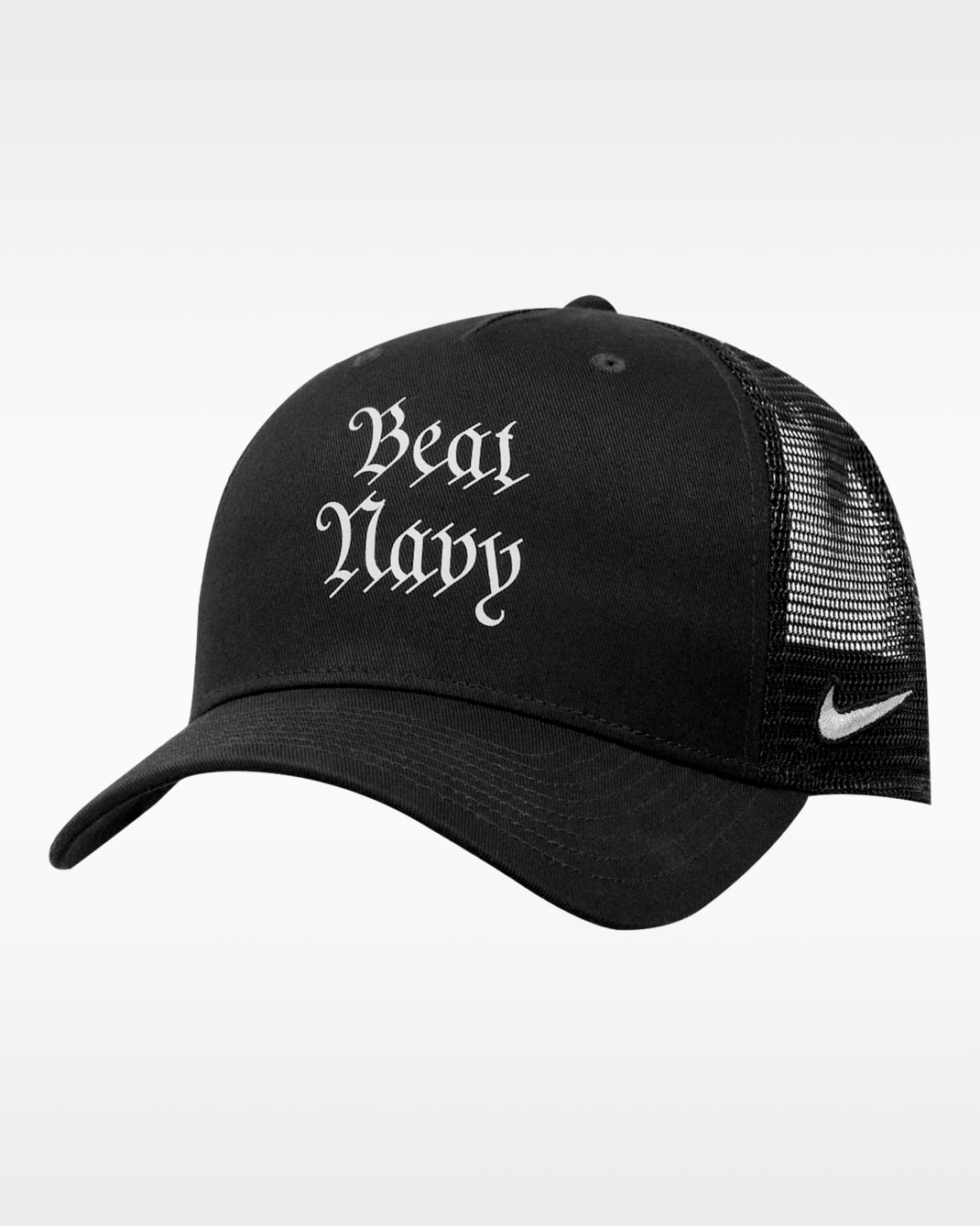 Army Rivalry Collection Beat Navy Rise Men's Nike College Trucker Adjustable Hat - Black