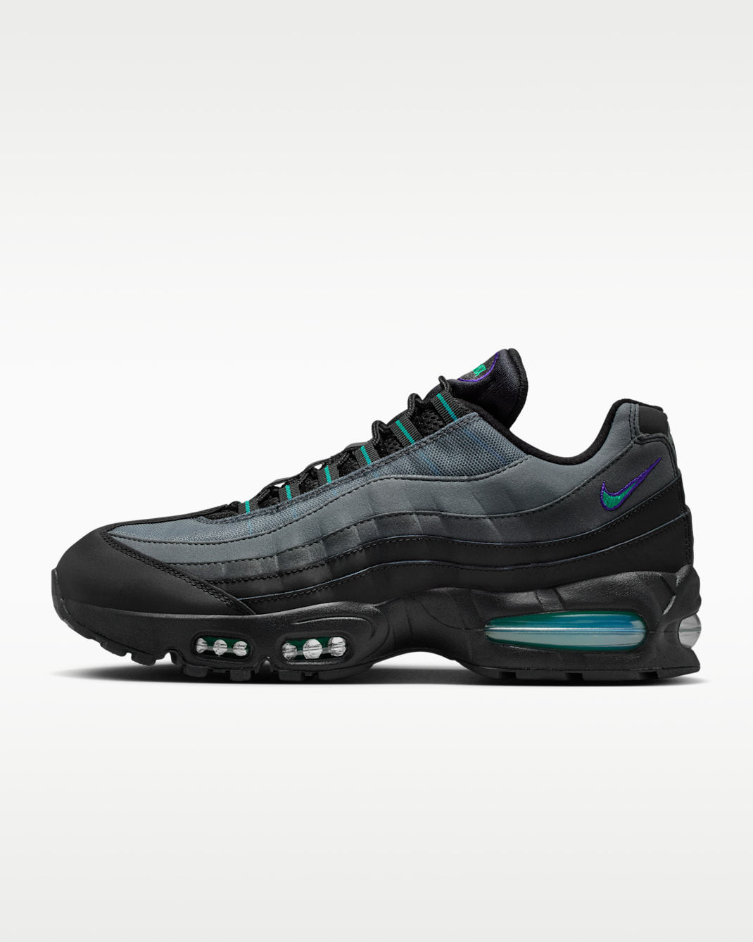 Nike Air Max 95 Big Bubble Men's Shoes - Black/Iron Grey/Court Purple/Dusty Cactus