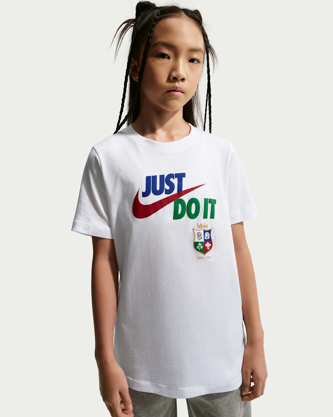 T-shirt Just Do It British & Irish Lions pour ado - Blanc/Pepper Red