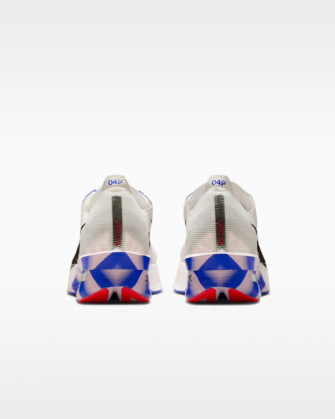 Nike Vaporfly 4 Men's Road Racing Shoes - White/Racer Blue/Silt Red/Black