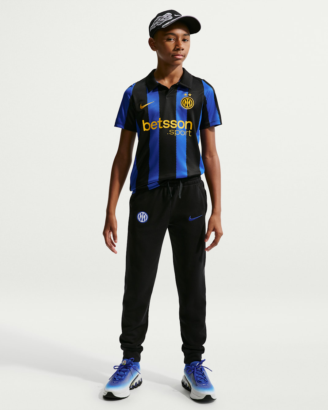 Pantalon de jogging Nike Football Inter Milan pour ado (garçon) - Noir/Lyon Blue