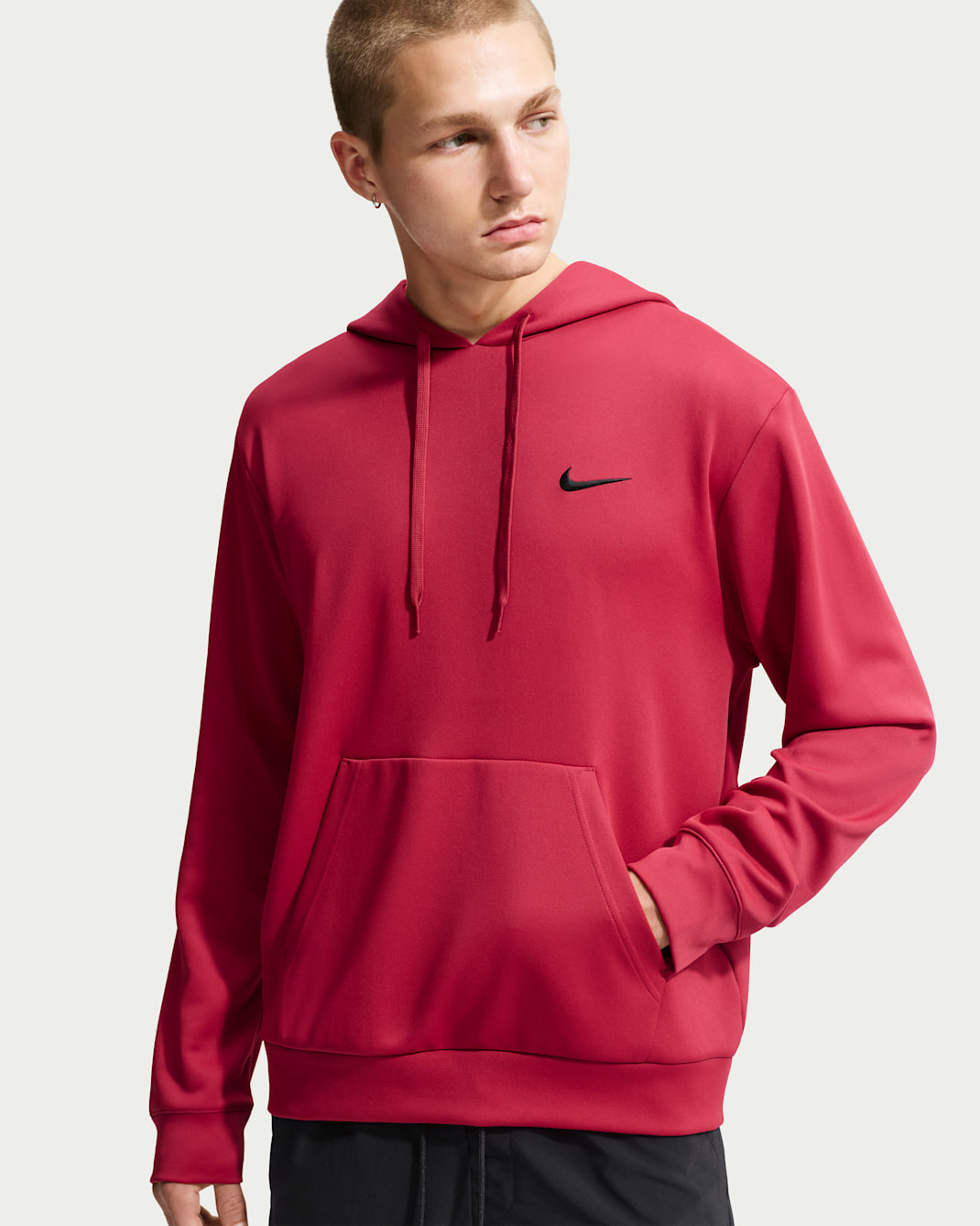 Nike Flex Men's Dri-FIT UV Protection Pullover Hoodie - Tough Red/Tough Red/Black