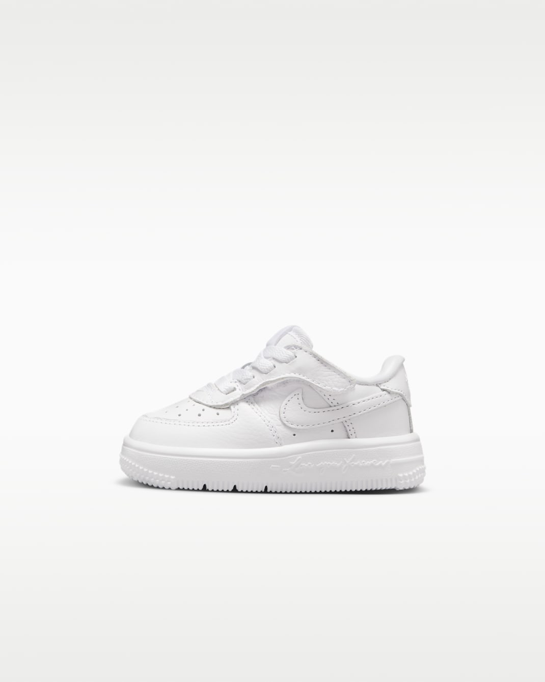 Tenis para bebé e infantil NOCTA Force 1 Low EasyOn - Blanco/Blanco/Blanco