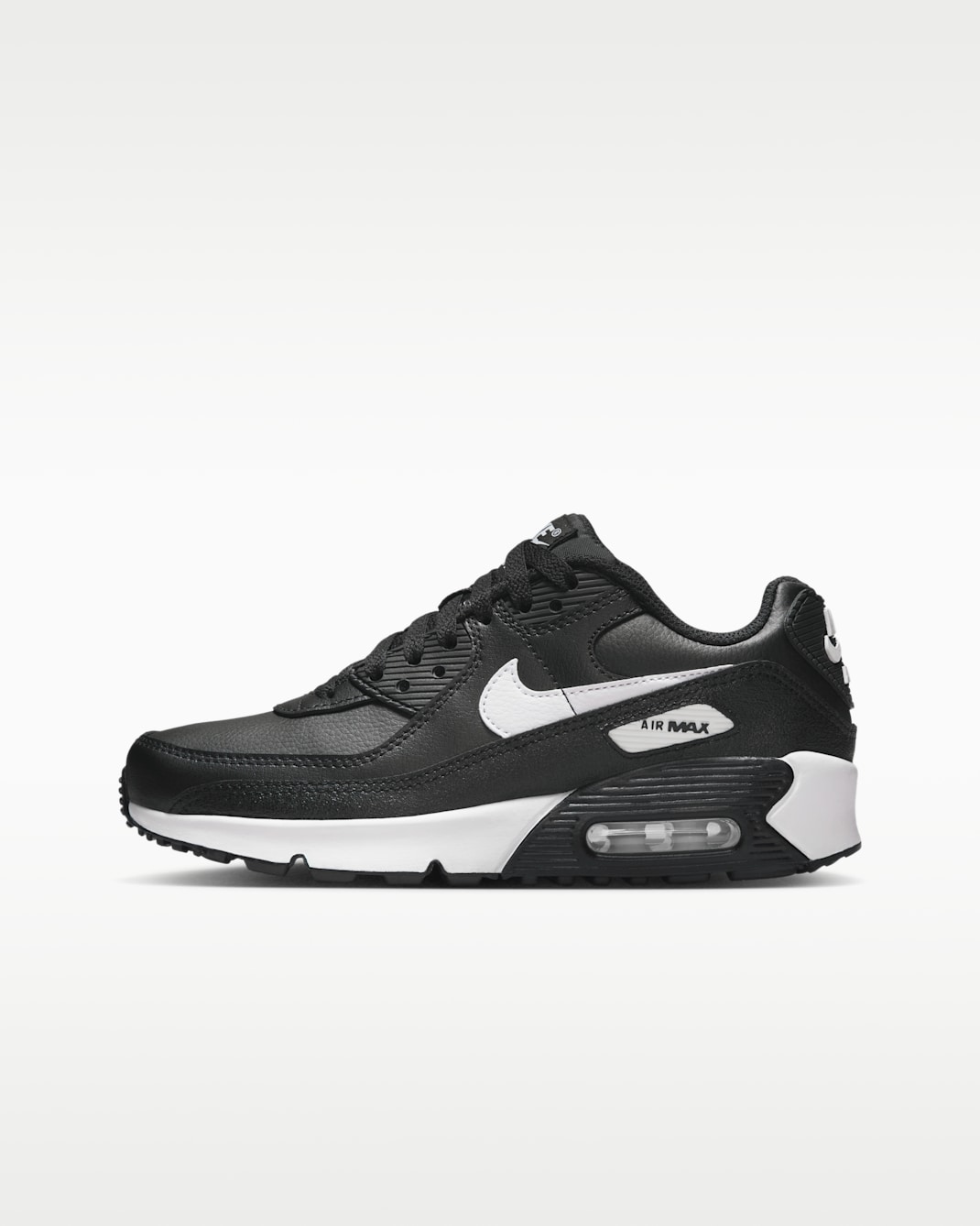 Tenis para niños grandes Nike Air Max 90 LTR - Negro/Negro/Blanco