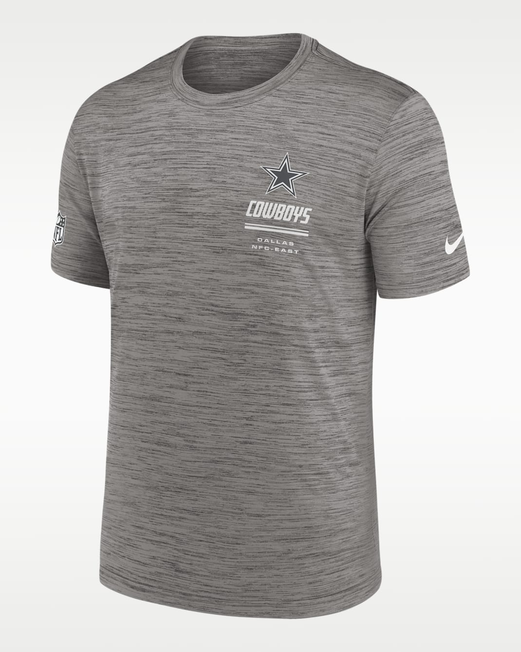 Dallas Cowboys Sideline Team Issue Velocity Men's Nike Dri-FIT NFL T-Shirt - Grey Heather