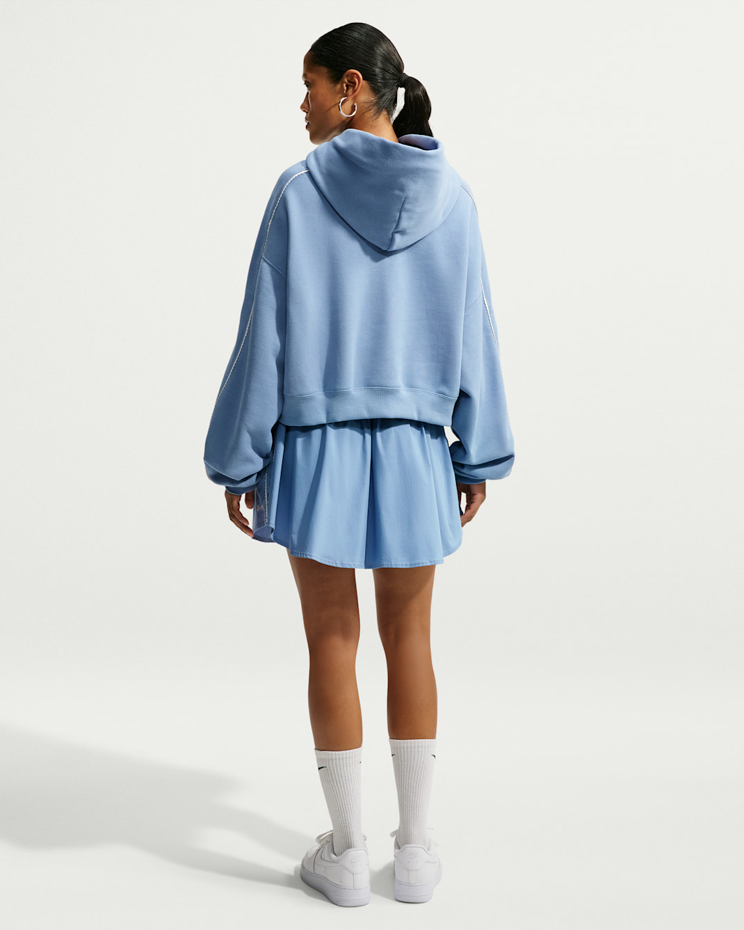 Nike Studio Fleece Medium Weight "Graphic Pack" Women's Cropped Pullover Hoodie