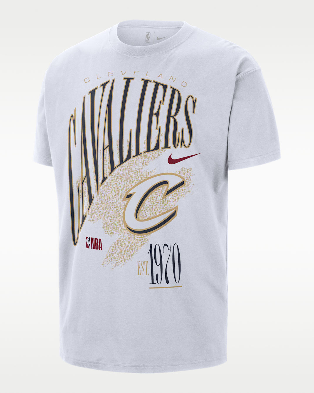 Cleveland Cavaliers Hardwood Classics Vintage Men's Short-Sleeve Ringer T-Shirt - White