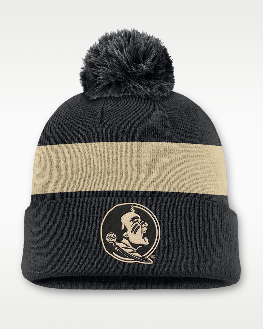 Gorro con dobladillo universitario Nike para hombre Florida State Peak - Negro