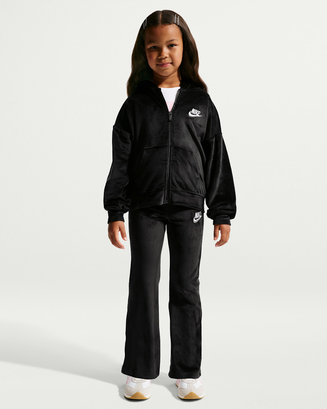 Nike Little Kids' 2-Piece Velour Flared Leggings Set - Black