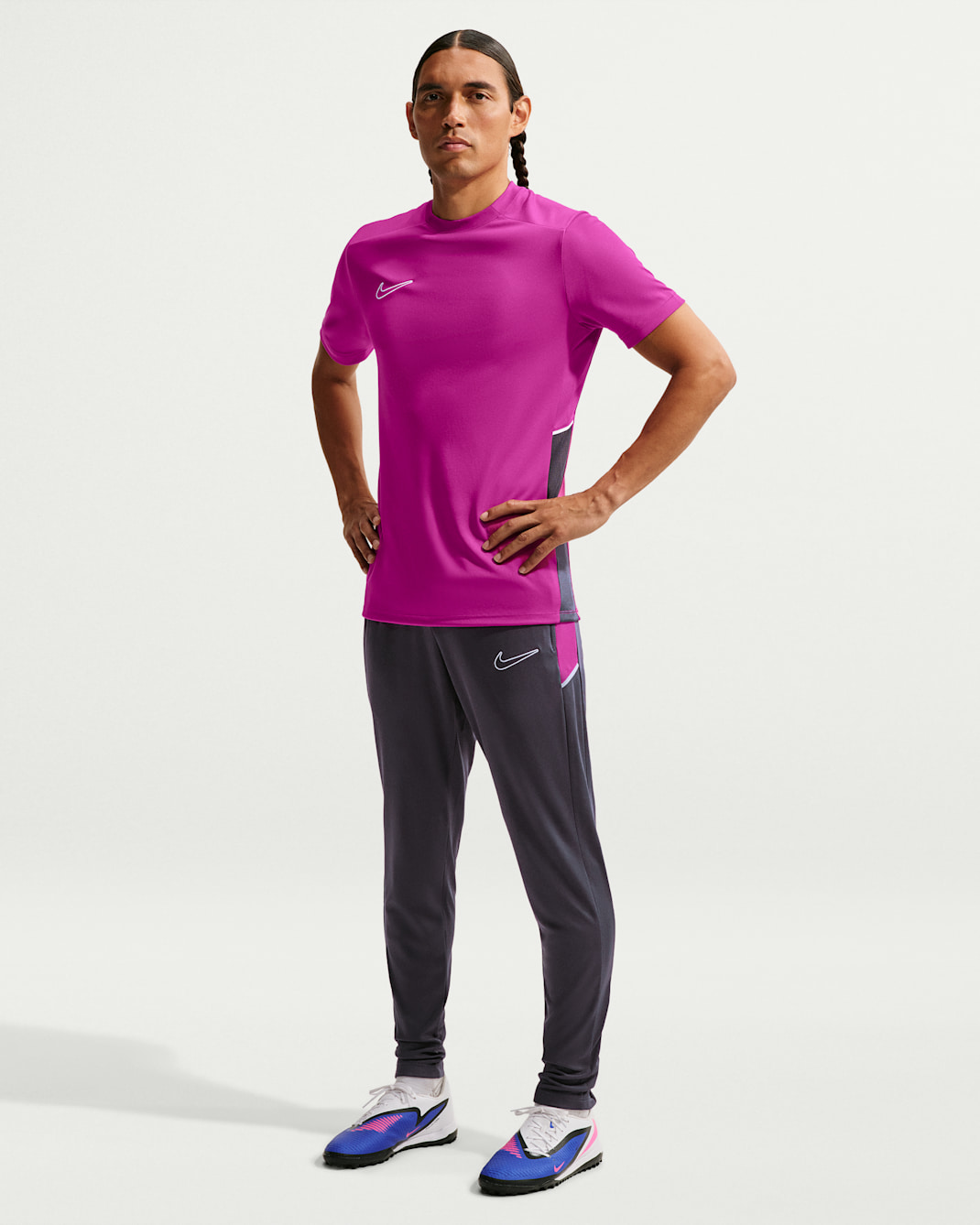 Nike Academy Men's Dri-FIT Soccer Pants - Gridiron/White/Medium Fuchsia/White