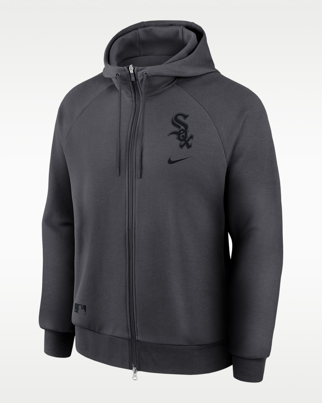 Sudadera con gorro y cierre completo Nike Dri-Fit de la MLB para hombre Chicago White Sox Authentic Collection - Antracita