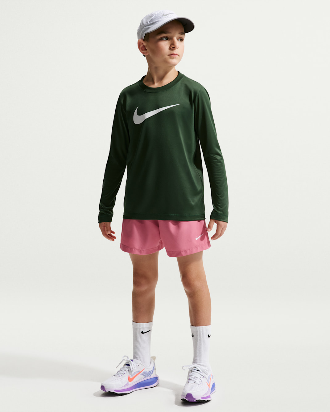 Nike Multi Big Kids' Dri-FIT Woven Shorts - Peony/White
