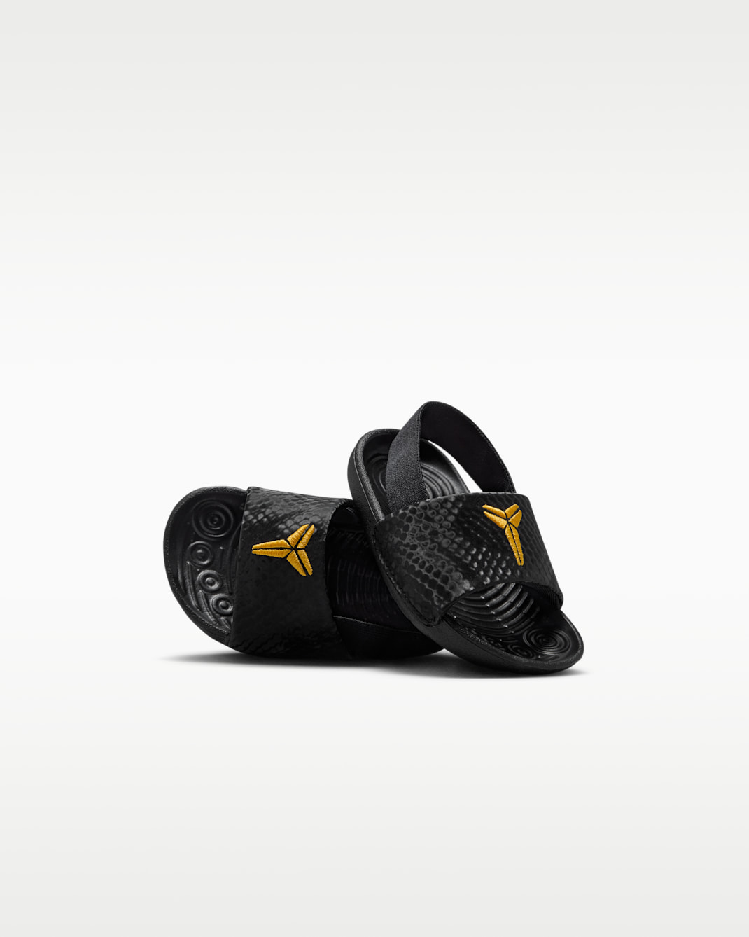Kobe Kawa Baby/Toddler Slides - Black/University Gold