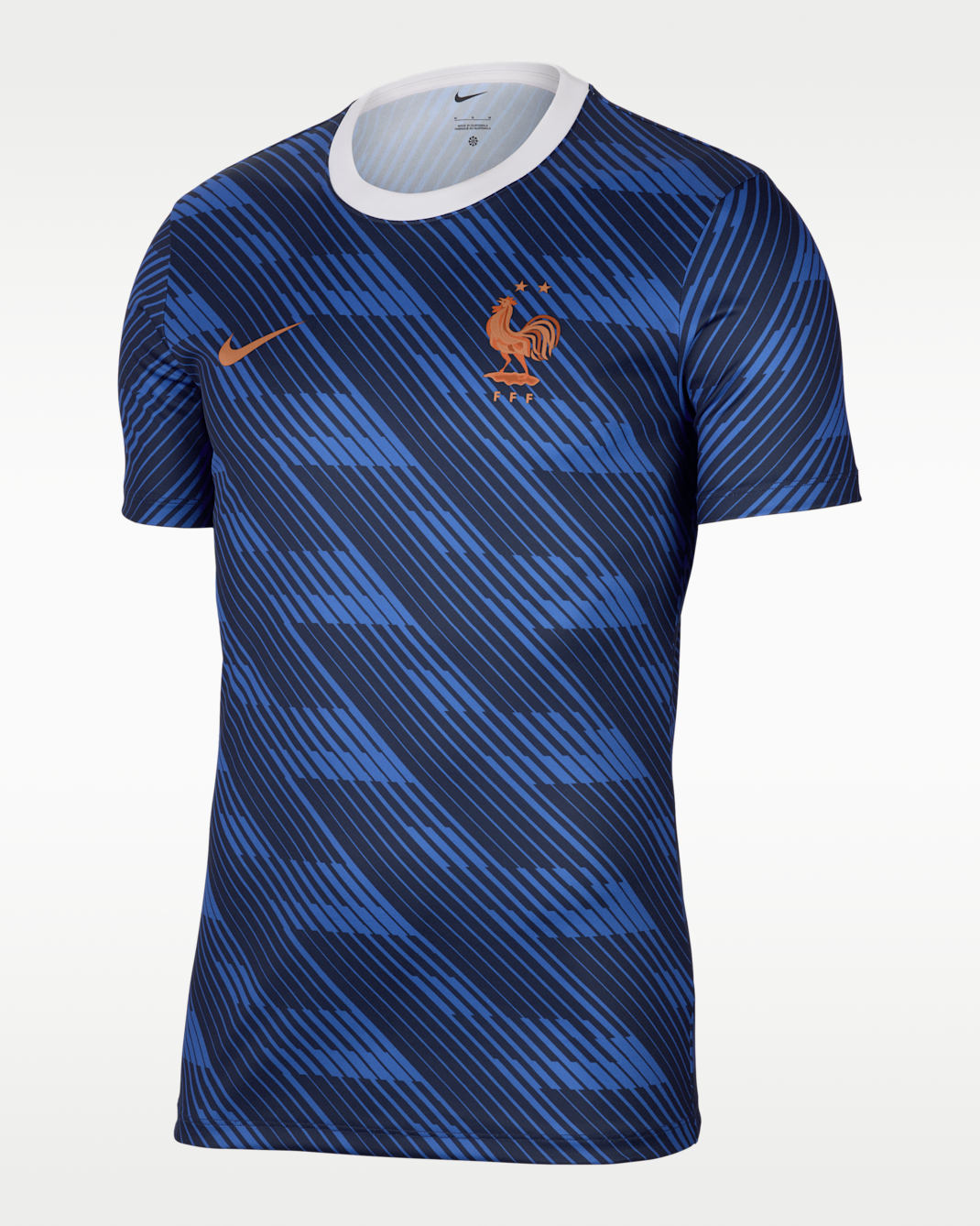 FFF Men's Nike Soccer Short-Sleeve Supporter's Top - Game Royal/Blackened Blue/White/Metallic Copper