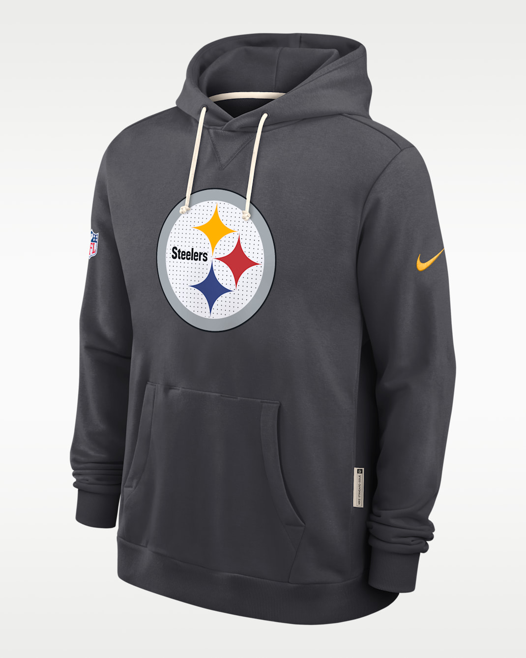 Pittsburgh Steelers Initial Home Sideline Men's Nike Dri-FIT NFL Pullover Hoodie - Anthracite