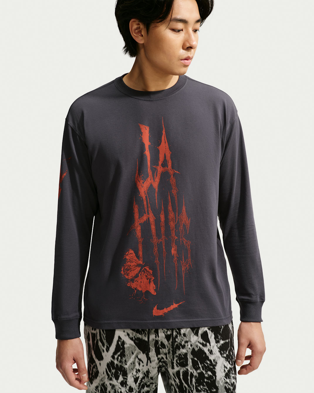 Ja Nike Essential Men's Long-Sleeve Basketball T-Shirt - Gridiron/Light Crimson