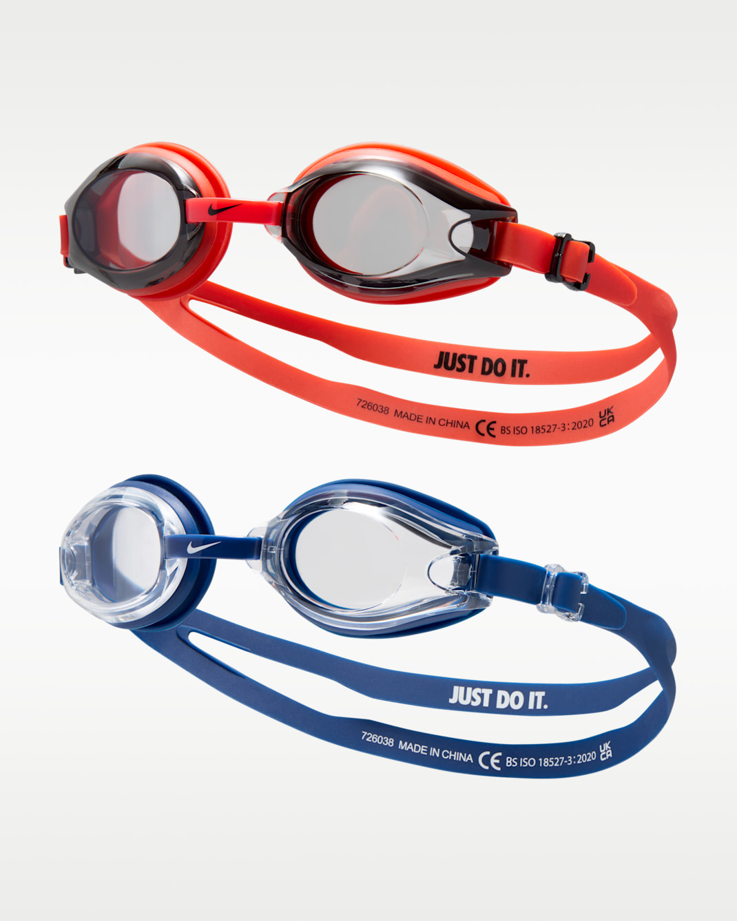 Goggles de natación Nike (paquete de 2) - Azul marino medianoche/Rojo universitario/Transparente/Transparente