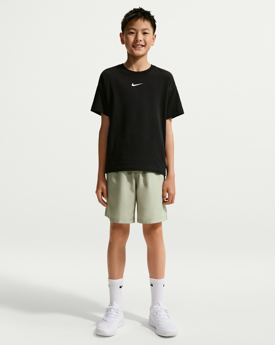 Short de training Dri-FIT Nike Multi pour ado - Spruce Fog/Blanc