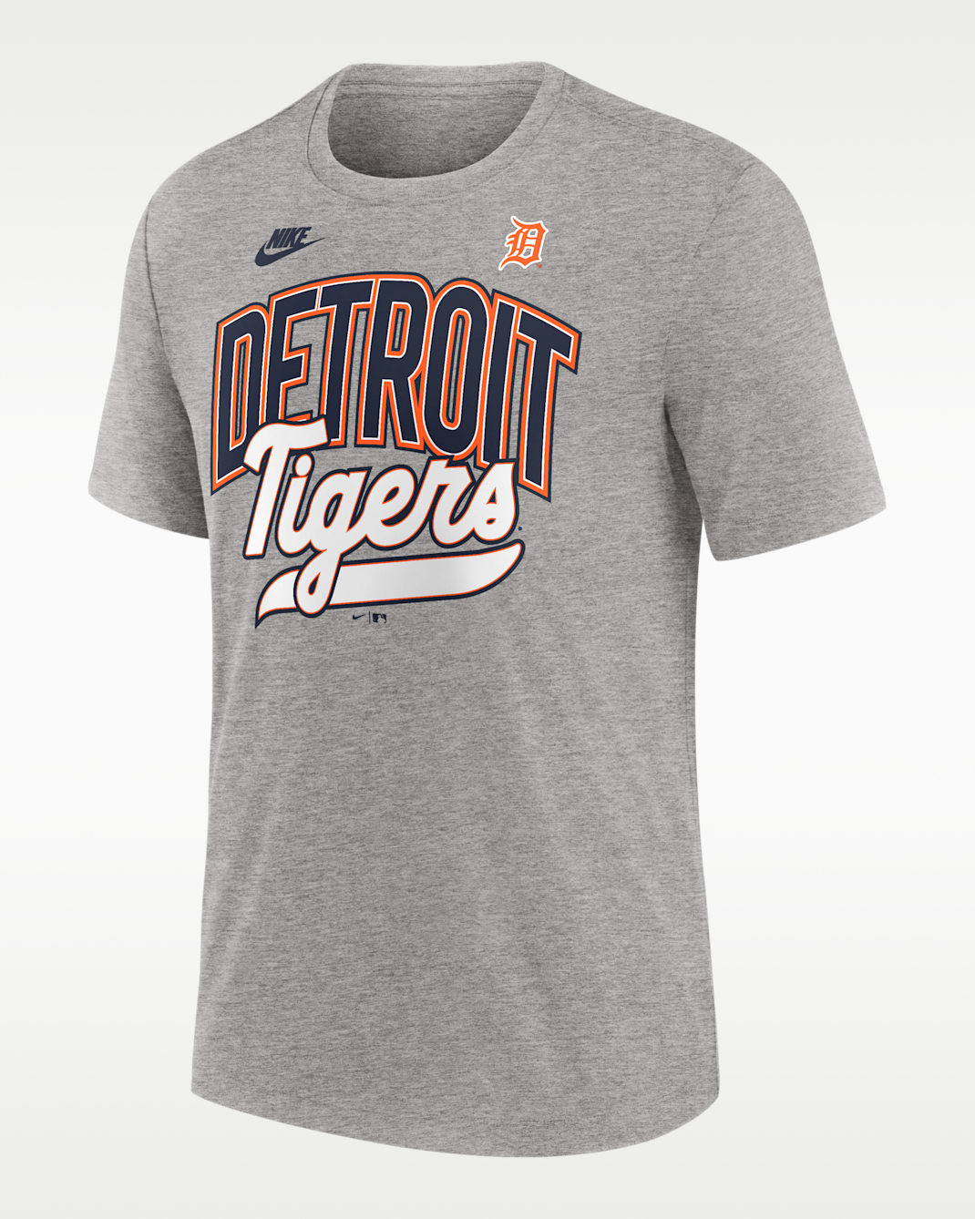 Playera Nike de la MLB para hombre Detroit Tigers Cooperstown Retro - Gris jaspeado