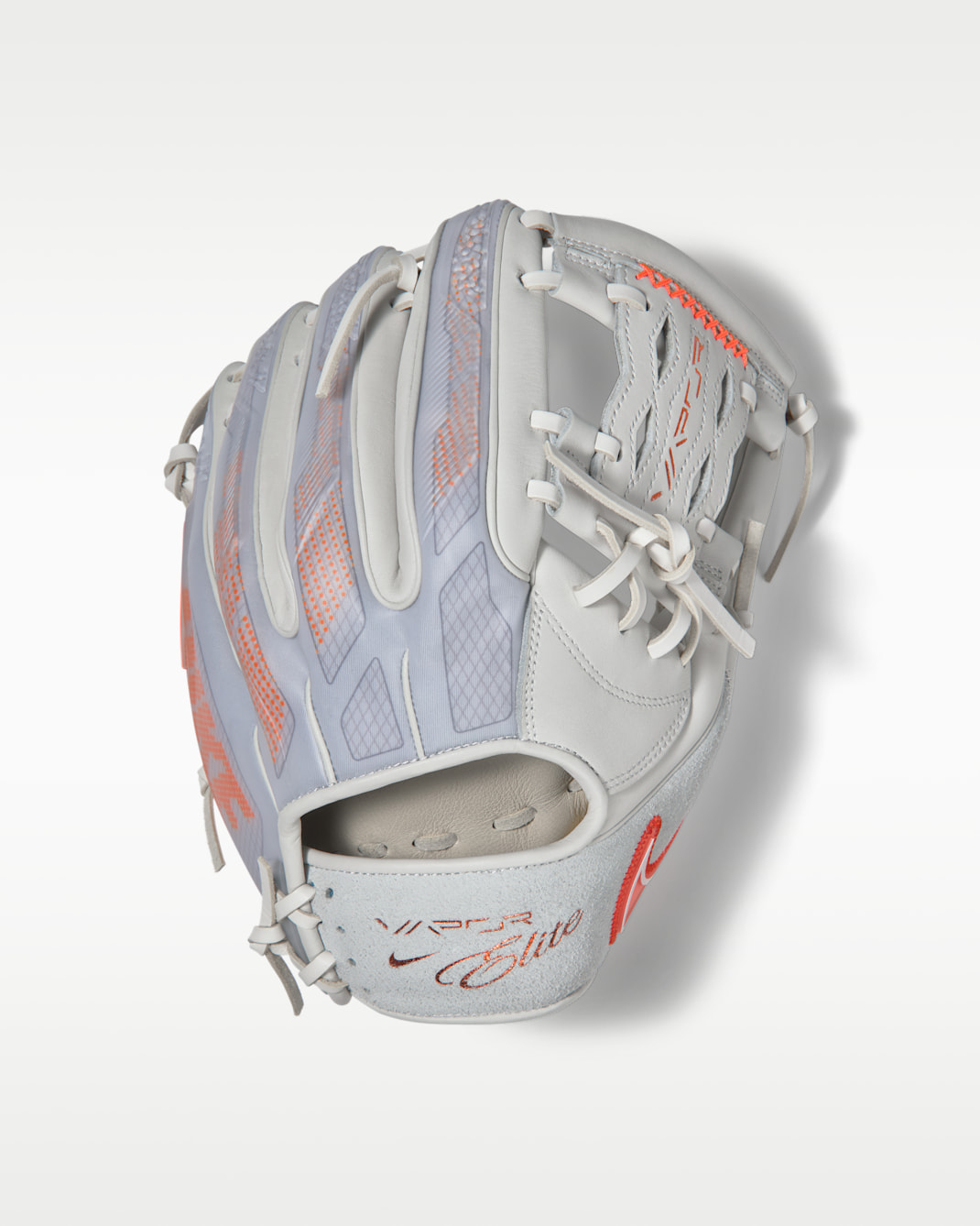 Nike Vapor Elite Baseball Infield Snake Eyes Web Fielding Glove - Right-Hand Throw - White/Sail/Total Orange