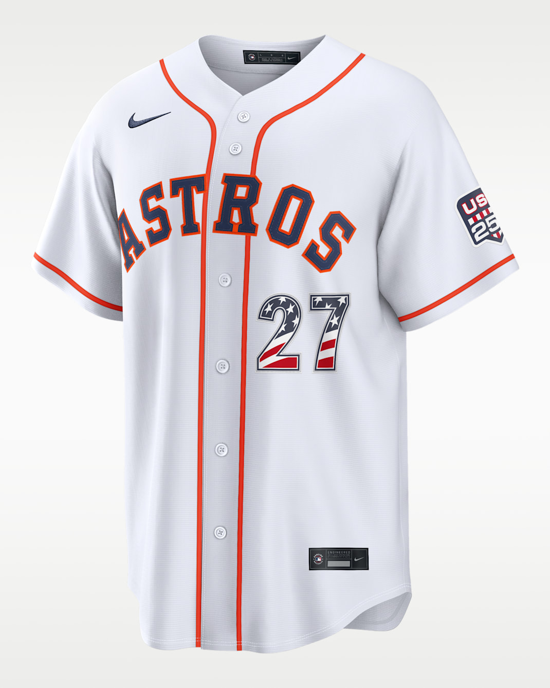 Jose Altuve Houston Astros USA 250 Men's Nike MLB Stadium Jersey - White