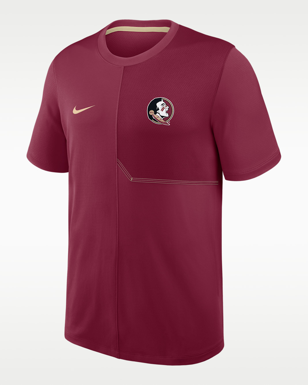 Florida State Sideline Coach Men's Nike Dri-FIT College Top - Team Maroon/Team Gold