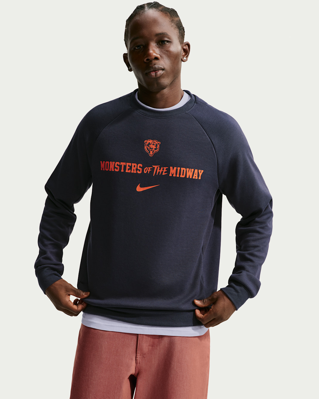 Chicago Bears Rivalries Collection Primary Men's Nike Dri-FIT NFL Pullover Crew