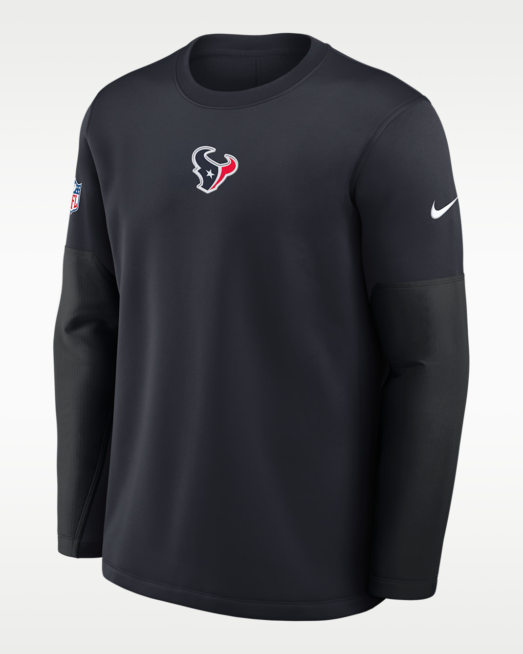 Houston Texans Scripted To Win Sideline Coach Men's Nike Therma-FIT NFL Long-Sleeve T-Shirt - Navy