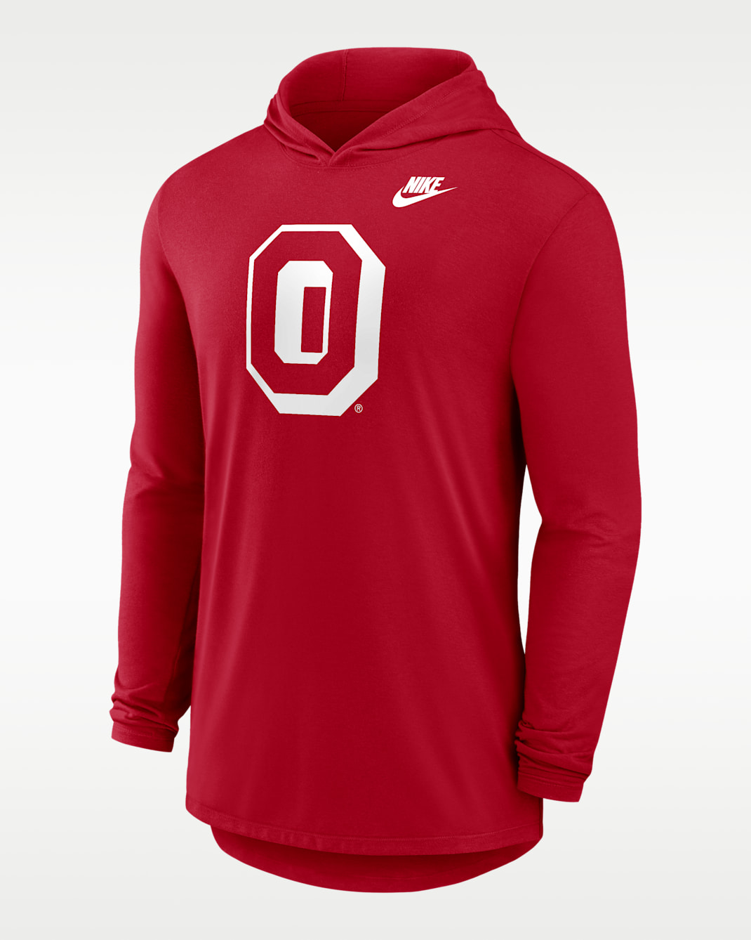 Playera de manga larga universitaria Nike Dri-FIT con gorro para hombre Ohio State Legacy - Rojo