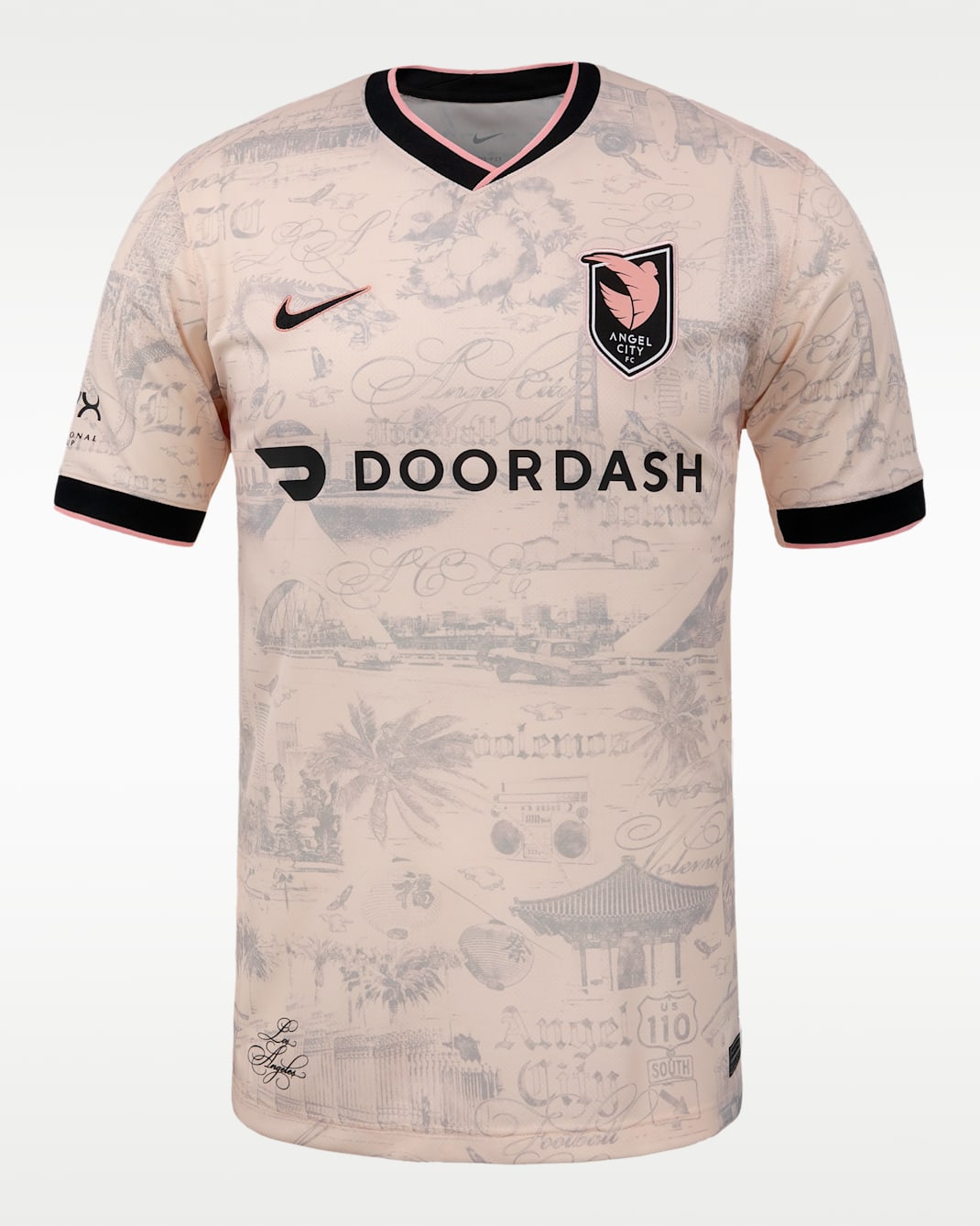 Giselle Thompson Angel City FC 2025 Stadium Away Men's Nike Dri-FIT NWSL Replica Jersey - Light Soft Pink/Atmosphere Grey