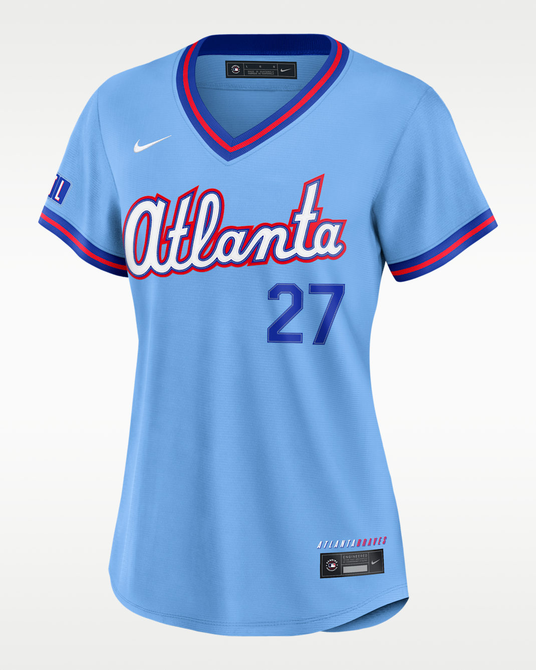 Jersey Nike de la MLB Stadium para mujer Austin Riley Atlanta Braves City Connect - Azul pólvora