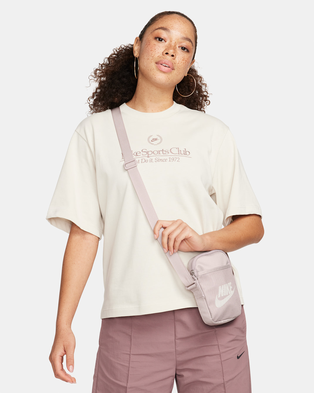 Nike Heritage 斜背包 (小型，1 公升) - Platinum Violet/Platinum Violet/Summit White