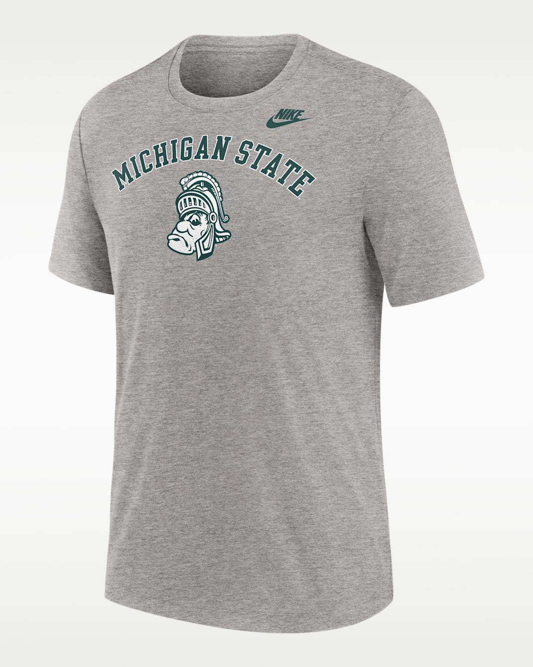 Michigan State Legacy Arch Men's Nike College T-Shirt - Dark Grey Heather